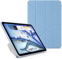 Pipetto Origami No1 for Apple iPad AIR 13 inch case (2024) M2 Smart Cover with 5 in 1 stand - Light Blue